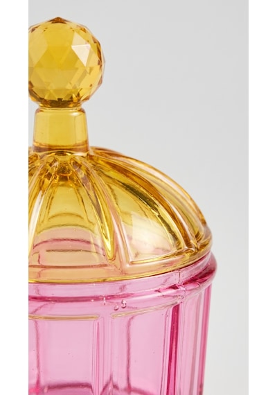 Lumi Kapaklı Kristal Obje-pink