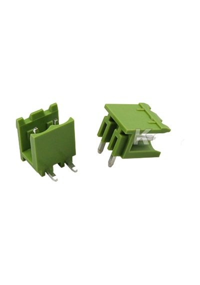 2 Pin Geçmeli Klemens 90' Erkek 5.08mm Yeşil