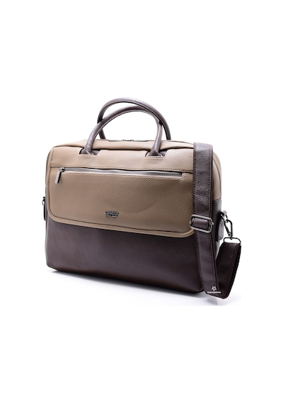 Kahverengi Gövde Vizon Kapak Unisex Laptop & Evrak Çantası Kahverengi