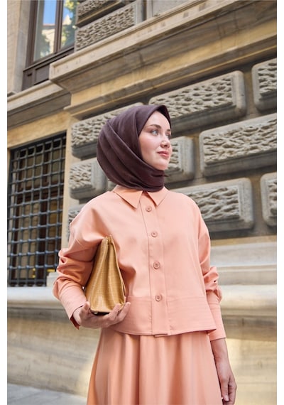 Silk Home Monogram Pamuk İpek Eşarp 130001-20 Koyu Kahve