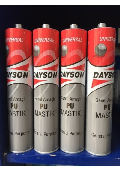 Dayson Ekstra Poliüretan Mastik Silikon Yapıştırıcı 280 ML 3'Lü Siyah-Beyaz-Gri