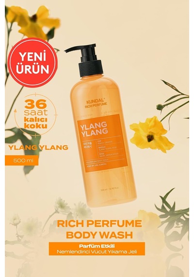 Parfüm Etkili Besleyici Nemlendirici Vücut Yıkama Jeli Rich Perfume Body Wash 500ml Ylang Diğer