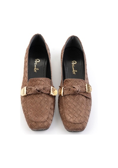 Bambi Kahve Kadın Loafer Ayakkabı K01641022471 Kahve