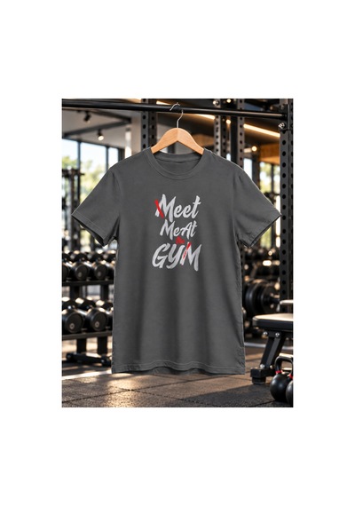 Segungear Meetmeatgym Erkek Regular Fit Baskılı Spor Tişört Gri - 933732803 Gri