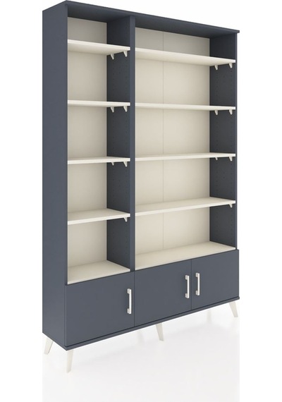 Arges Dolap 10 Raflı 3 Kapaklı 132x30x195 Antrasit-antrasit/a... Antrasit