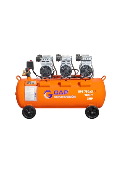 Sessiz Ve Yağsız Hava Kompresörü 100 Lt 3 Hp