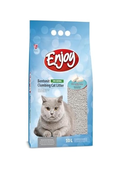 Enjoy Bentonit İnce Taneli Kedi Kumu 10 Lt Marsilya Sabunlu