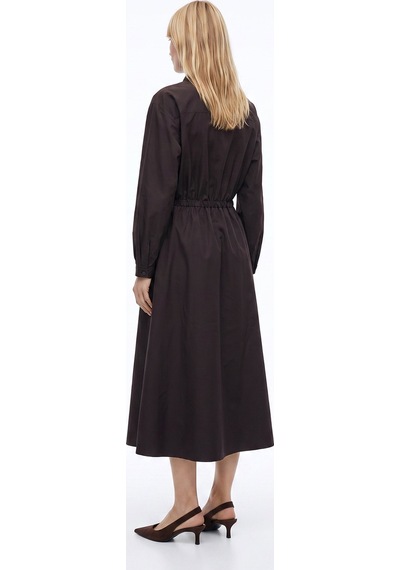Fabrika Kahverengi Kadın Loose Fit Elbise F6wl-elb0063 Kahve