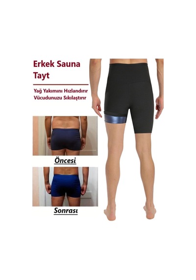 Mistirik Sauna-şort Unisex Yağ Yakan  Termal Giyim Sauna Şort Siyah
