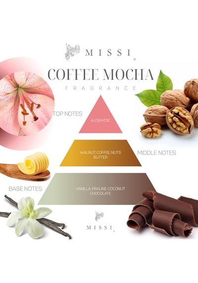 Büyük Üfleme Cam Ahşap Fitilli Coffe Mocha Vegan Mum 380 Gr Diğer
