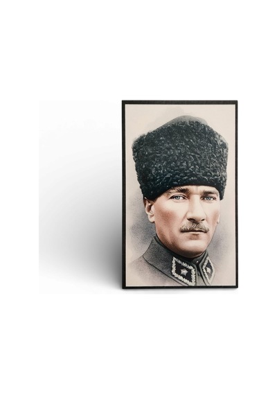 Atatürk Masaüstü Ahşap Tablo - Kabartmalı Baskı Şık Hediyelik 10x16 Cm No 1 3 Parça