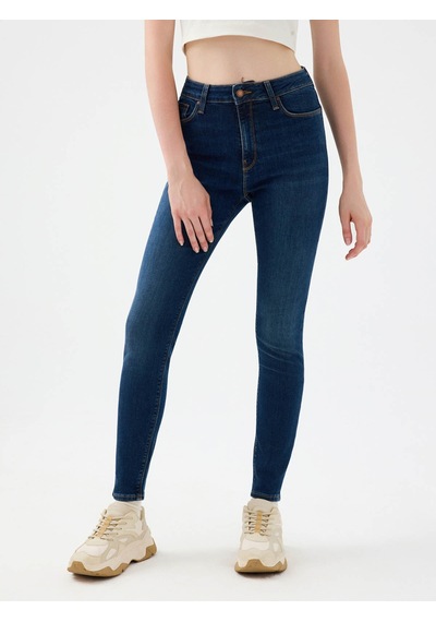Loft Natalie Skinny Fit Koyu Mavi Kadın Jean Pantolon Lf2037056 Koyu Mavi