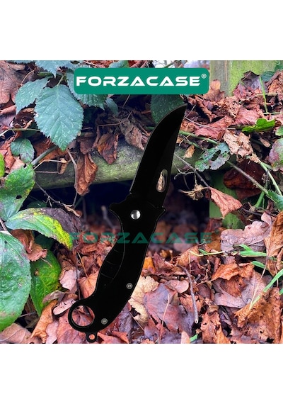 Forzacase Paslanmaz Çelik Ultra Keskin Outdoor Avcılık Kamp Çakısı Fc342 Siyah