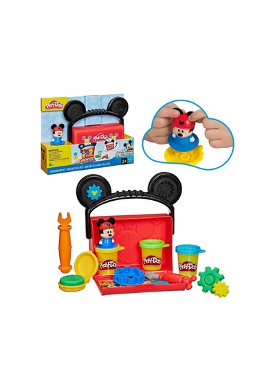 Play-doh Disney Junior Mickey Mouse Clubhouse, On-the-go Garaj Mickey Mouse Oyun Seti, Çocuklar İçin Sanat Ve El Sanat