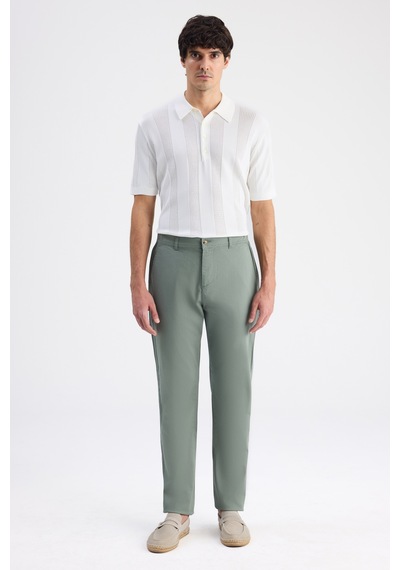 D's Damat Ds Damat Comfort Fit Yeşil Gabardin Chino Pantolon 6hcc3ı303778m Çok Renkli