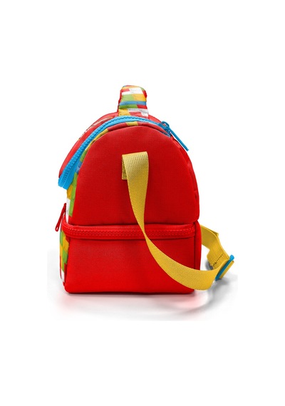 Coral High Kids Renkli Blok Desenli Thermo İki Katlı Beslenme Çantası 37216 Kırmızı