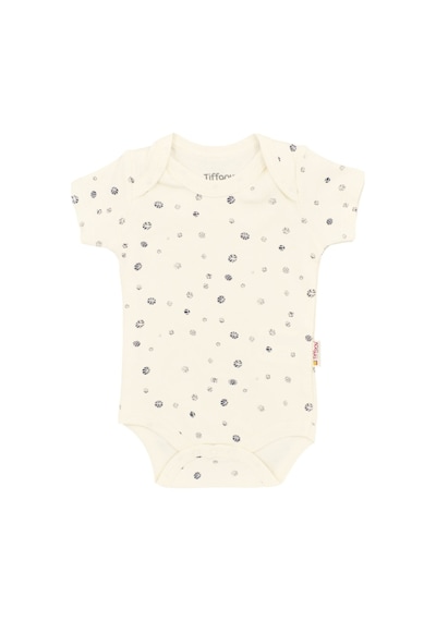 Tiffany Baby & Kids Tiffany Baby Basketboll Organik Theme Yarım Kol Bebek Body 21008 Ekru