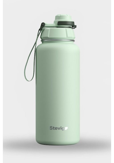 Stevig 1 Hand Leak-proof Sızdırmaz Çelik Termos 1000 Ml Smoke Green St-218