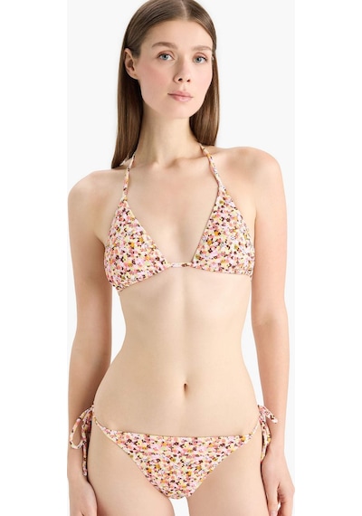 Defacto Regular Fit Çiçekli Bürümcük Üçgen Bikini Üstü-fall İn Love E2576ax25smrd194 Kırmızı