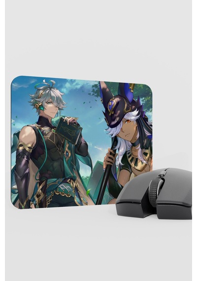 Alhaitham Genshin Impact Anime Gacha V4 - 22x18 Gaming Mouse Pad Fare Altlığı