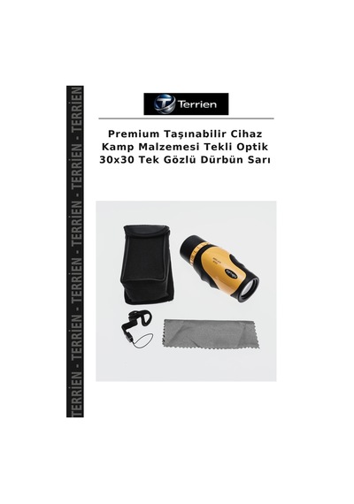 Premium Taşınabilir Cihaz Kamp Malzemesi Tekli Optik 30x30 Tek Gözlü Dürbün Sarı Çok Renkli