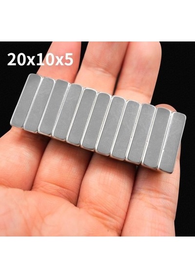 5 Adet Neodyum Mıknatıs Dikdörtgen 20x10x5 Mm