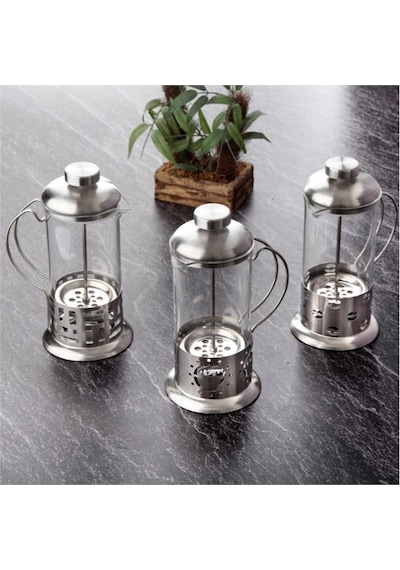 Çelik Kulplu Cam French Press - 350 Ml Renkli
