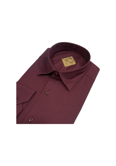 Klasik %100 Cotton Uzun Kollu Terletmeyen 4 Mevsim Gömlek Regular Kalıp Bordo