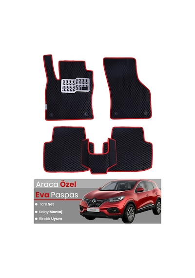 Renault Kadjar 2014-2022 Uyumlu Eva Paspas Tam Set Oto Paspas,araca Özel 375