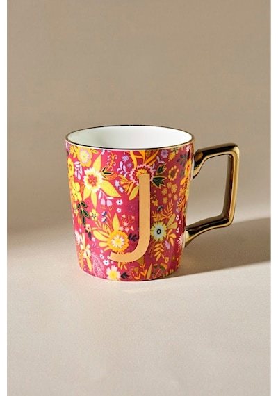 Karaca Flower J Harfli Kupa 350 ml