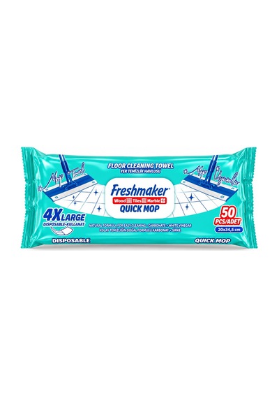 Freshmaker Klasik Mop Islak Havlu 50 Yaprak 4xl 20x34.5 Cm- 6'li Paket Tekli