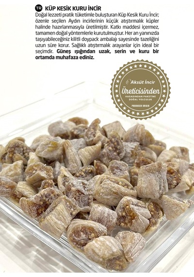 Küp Kesik Kuru İncir 100 G