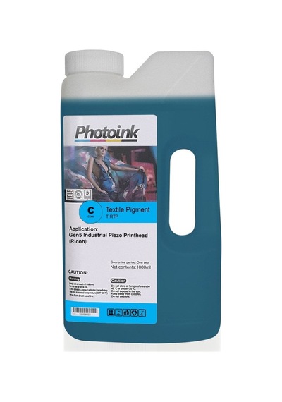 Ricoh Gen4/gen5 Kafa Uyumlu 1000 Ml Mavi Cyan Tekstil Mürekkep T - Rtp
