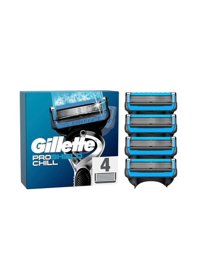 Gillette Fusion Proshield Chill 4lü Yedek Tıraş Bıçağı, Soğutucu Şeritli,