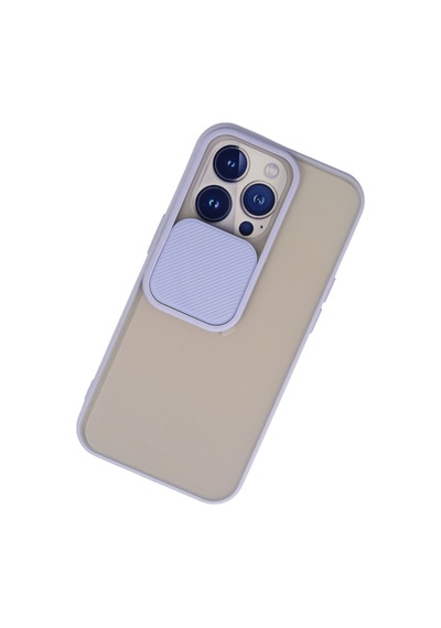 Apple iPhone  Uyumlu,  13 Pro Kılıf Palm Buzlu Kamera Sürgülü Silikon - Lila