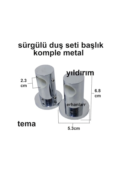 Tema Sürgülü Duş Seti Başlık Komple Metal 1. Diğer