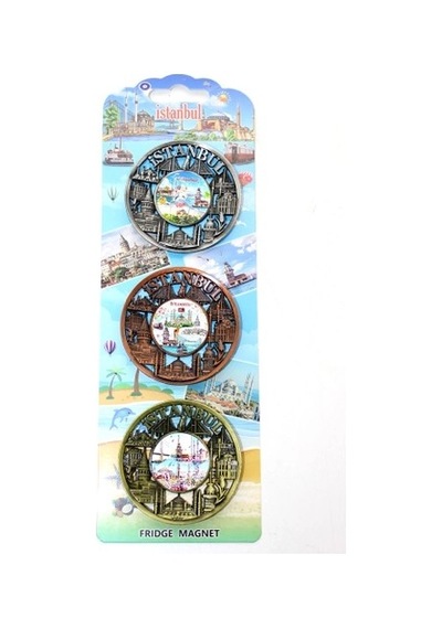 Mey İthalat İstanbul Temalı Metal Magnet 3'lü Set Model 1 Belirtilmemiş