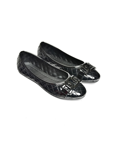 Fox Shoes P250005208 Siyah Rugan Tokalı Günlük Kadın Babet Siyah