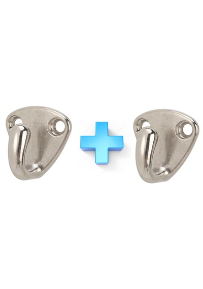 2'li Tekli Mini Askı. Tekne Güverte Askısı. Sarı Crome Kaplı