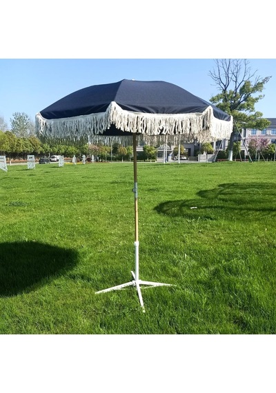 Tr Este 2 M Bahçe Şemsiyesi, Beyaz, Polyester, Ahşap Direkli Döner, Saçaklı Plaj Şemsiyesi, Siyah Genel Tr Este 2 M Bahçe Şemsiyesi, Beyaz, Polyester, Ahşap Direkli Döner, Saçaklı Plaj Şemsiyesi, Siyah Genel