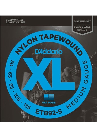 DADDARIO ETB92-5 BAS GİTAR TEL SETİ, 5 TELLİ , XL SERİSİ,