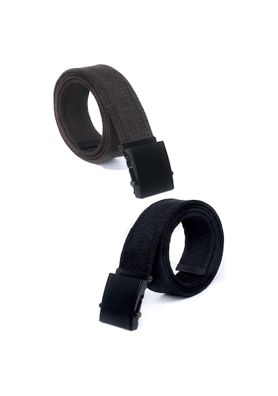 Livze 2 Adet Siyah Tokalı Kolon Kemeri 4cm Siyahkahverengi