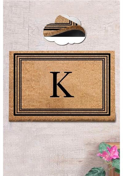 Coco Harf K 40x60 cm KIL Paspas,Dekoratif Çok Amaçlı Iç ve Dış Kapı Paspası