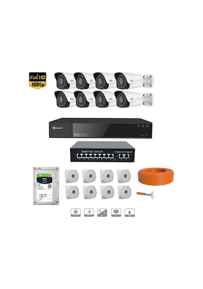 Unıvıew 4 Mp Ip Kamera 8 Kameralı Full Hd Set