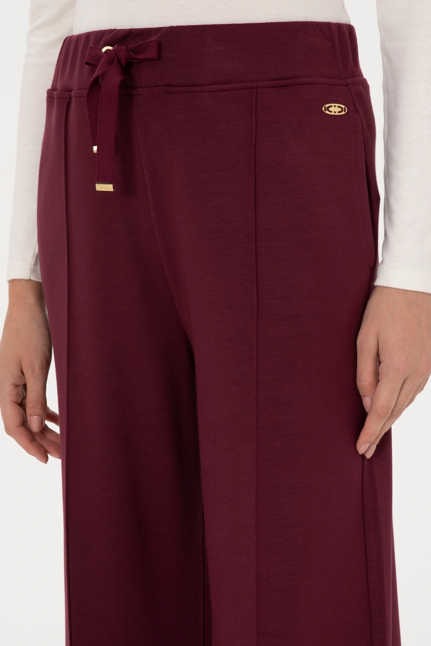 U.S. Polo Assn. Kadın Bordo Modal Karışımlı Loose Fit Eşofman Altı 50314223-VR177