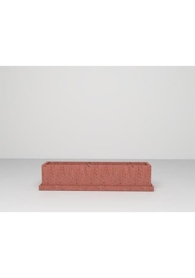 Nuano Consept Balkon Serisi Köşeli Saksı Kiremit 30x13
