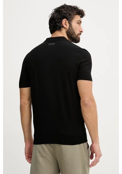 Guess M6rr15z4442 Kadir Tech Ss Erkek Polo Tişört Siyah