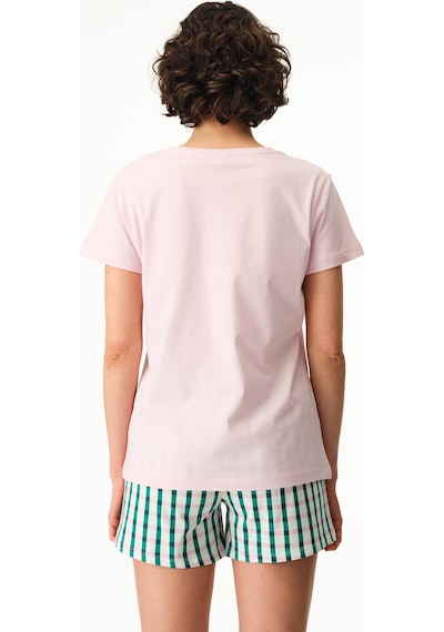 Penti Renkli Olive You Pamuklu Şort Pijama Takımı