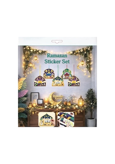 Sticker Hoş Geldin Ramazan Dekorlu Ramazan Süsü, Ramazan Süsleri, Ramazan Duvar Süsü Ramazan Dekorasyon İftar Sahur