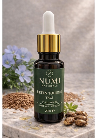Keten Tohumu Yağı 20 Ml %100 Saf Flax Seed Oil Saç Ve Cilt Bakım Yağı